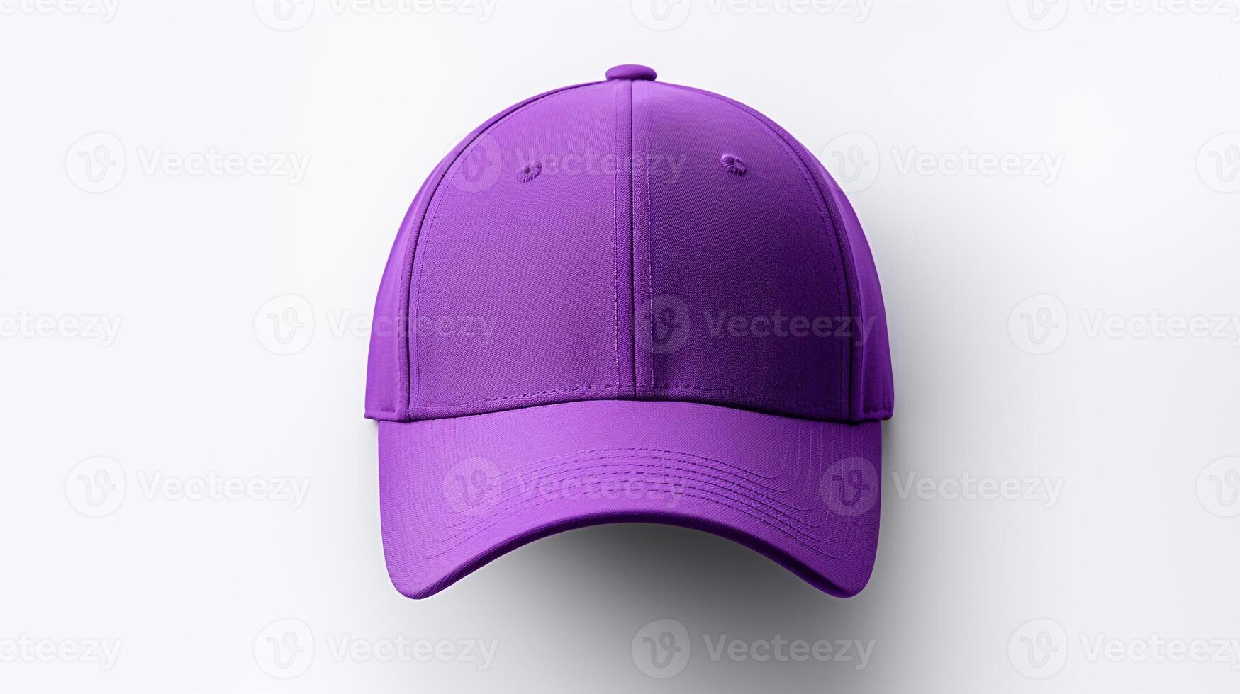 AI generated Photo of Purple Baseball Cap isolated on white background. AI Generated