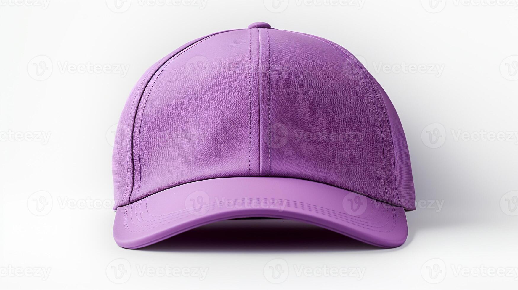 AI generated Photo of Purple Cycling Cap isolated on white background. AI Generated