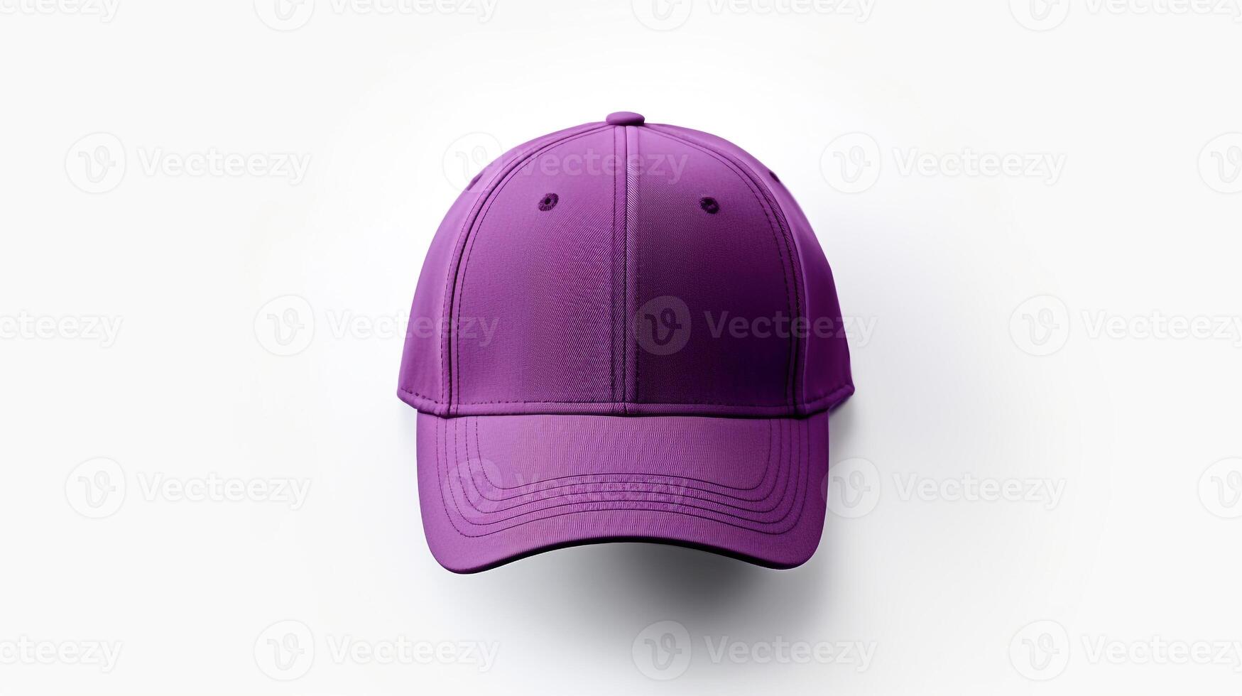 AI generated Photo of Purple Baseball Cap isolated on white background. AI Generated