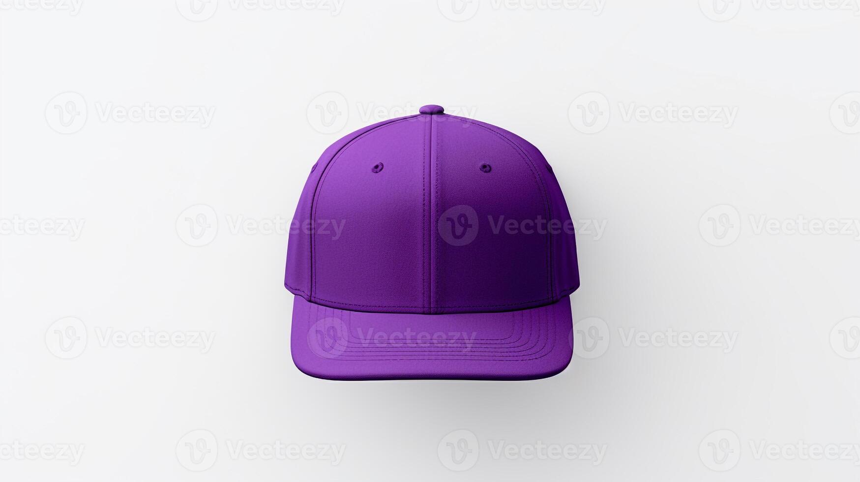 AI generated Photo of Purple Snapback isolated on white background. AI Generated