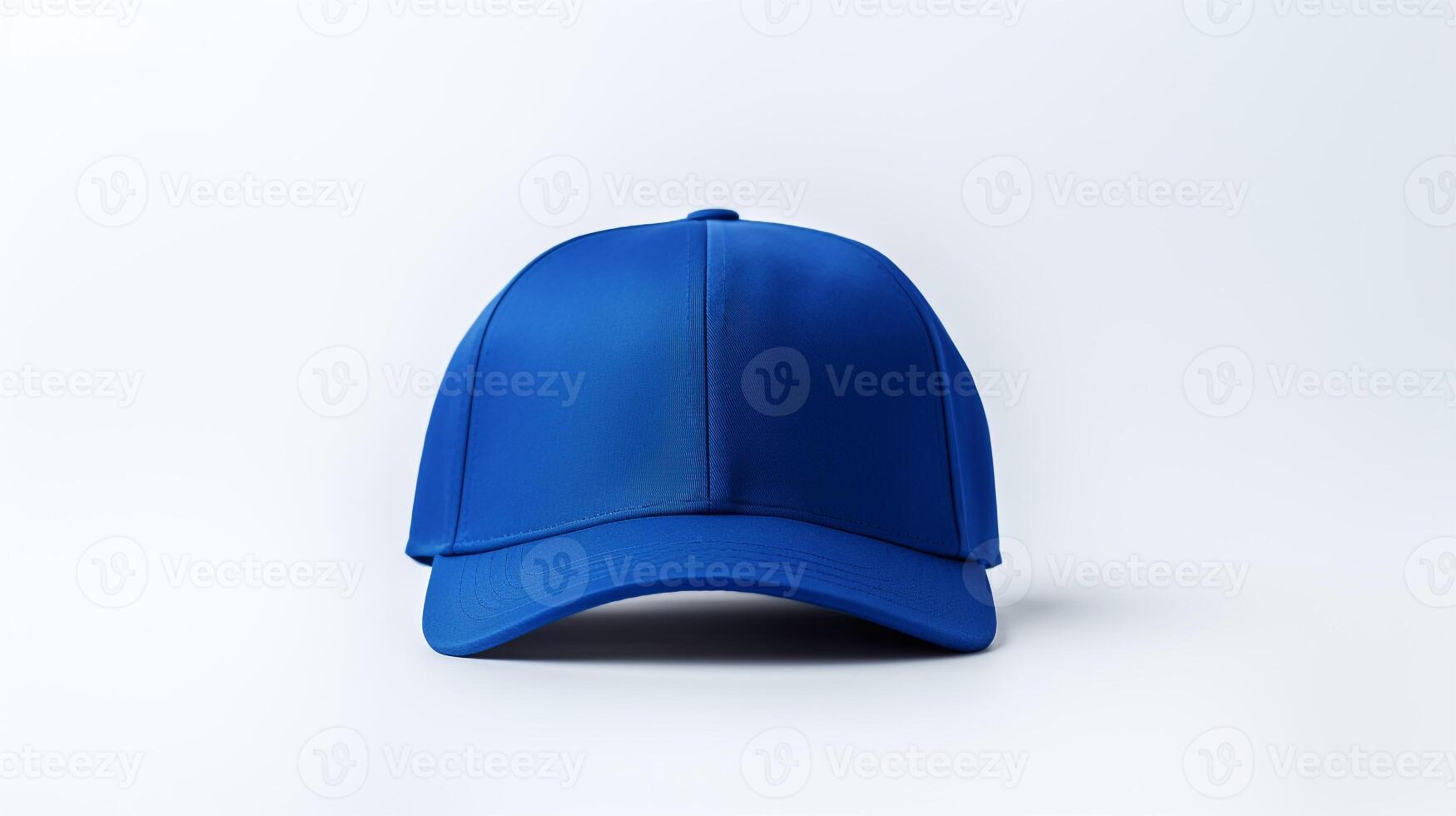 AI generated Photo of Royal Blue Fitted Cap isolated on white background. AI Generated