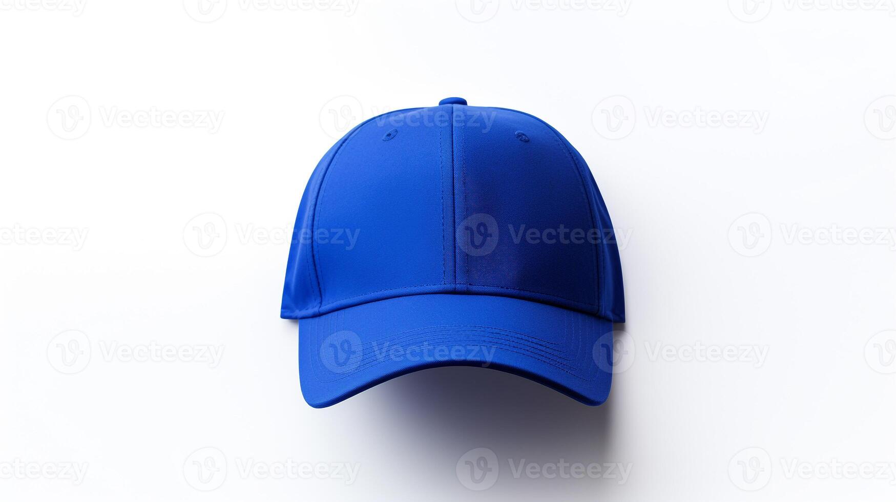 ai generado foto de real azul béisbol gorra aislado en blanco antecedentes. ai generado