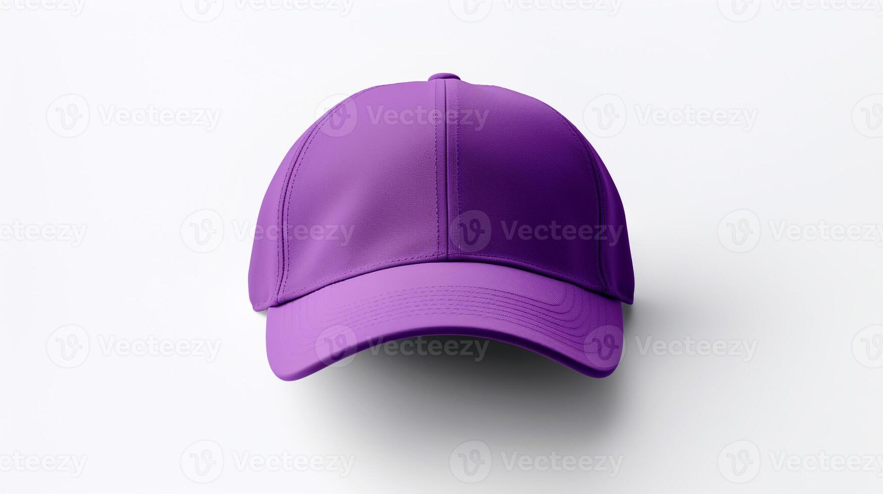 AI generated Photo of Purple Cycling Cap isolated on white background. AI Generated