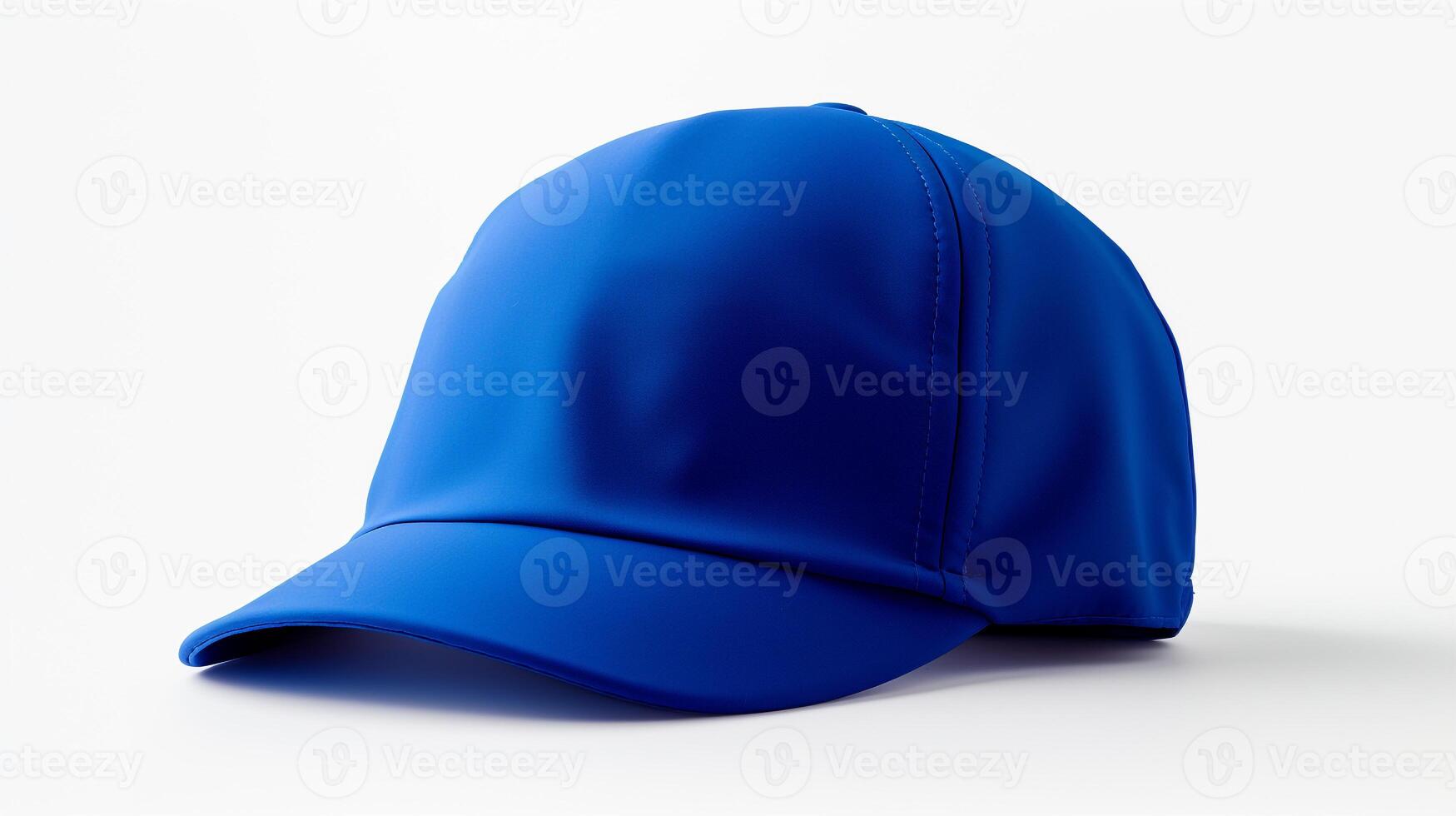 AI generated Photo of Royal Blue Cycling Cap isolated on white background. AI Generated