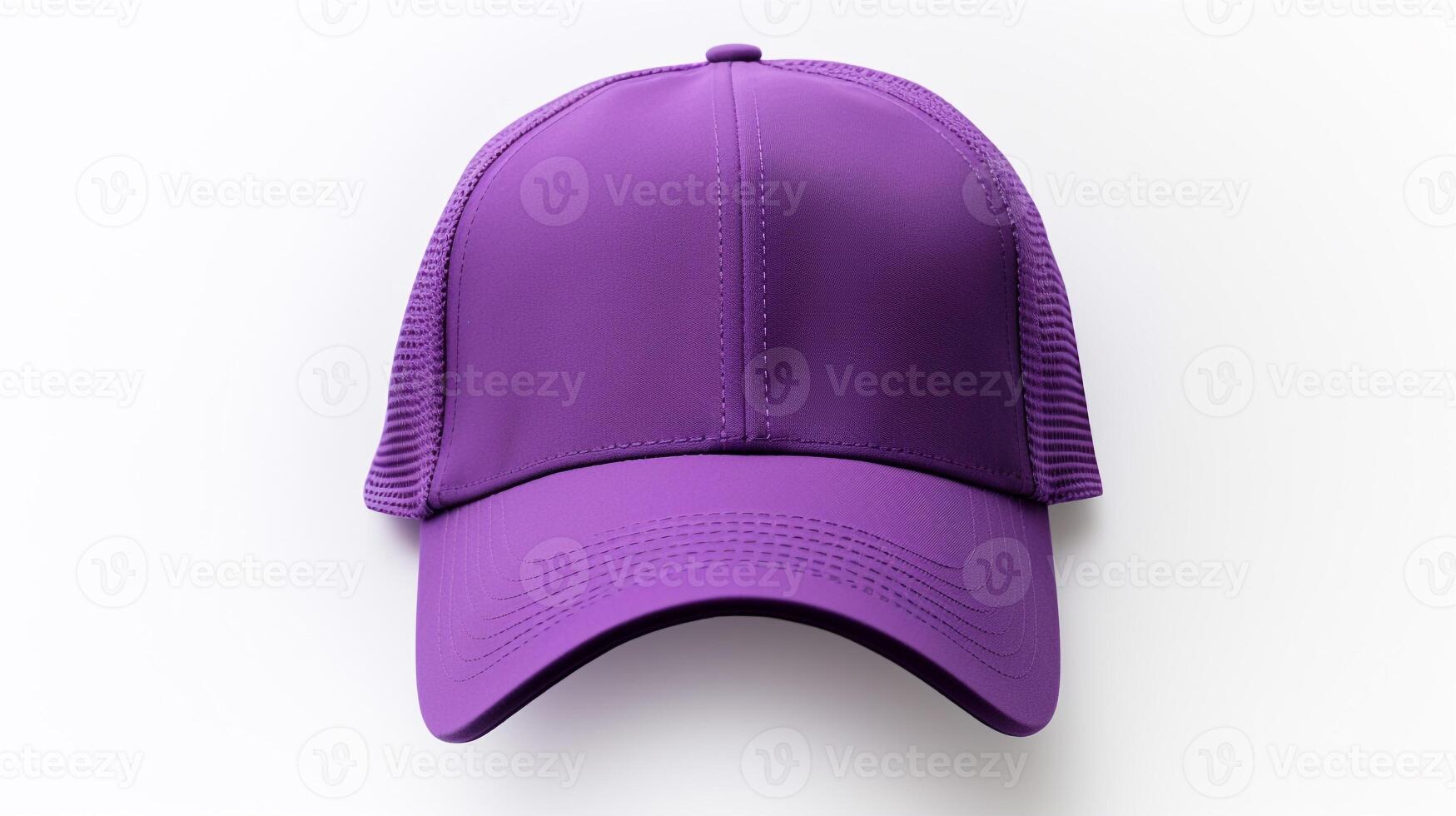 AI generated Photo of Purple Trucker Cap isolated on white background. AI Generated