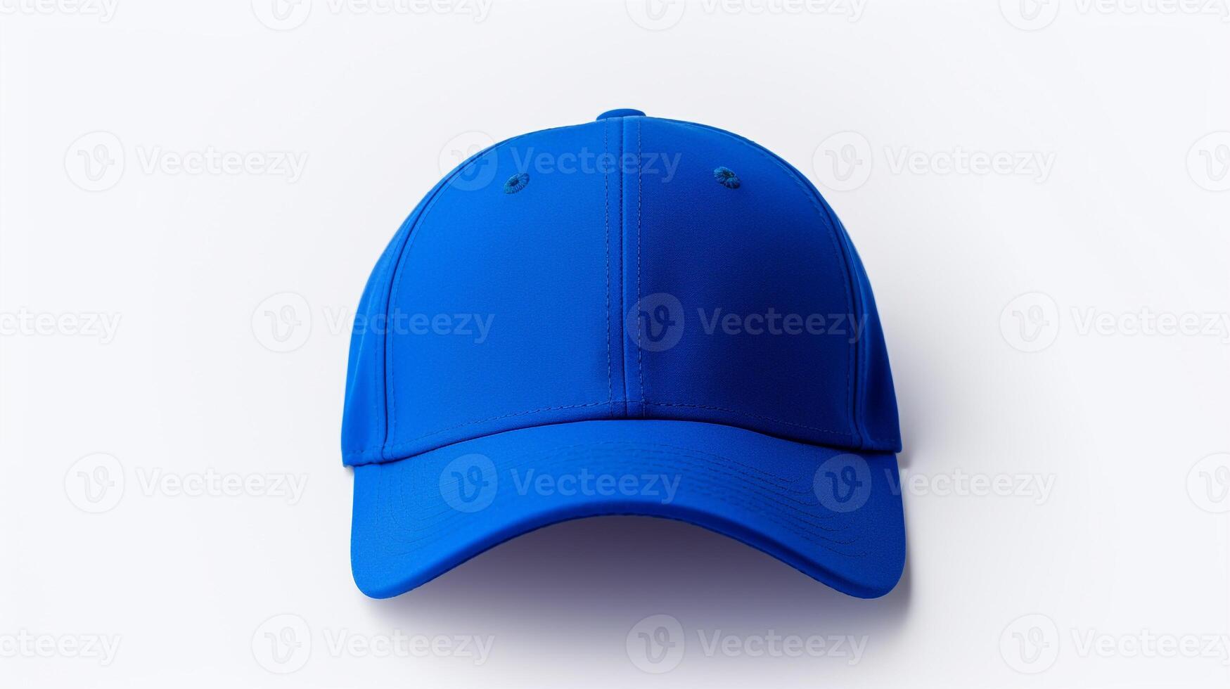 AI generated Photo of Royal Blue Cycling Cap isolated on white background. AI Generated