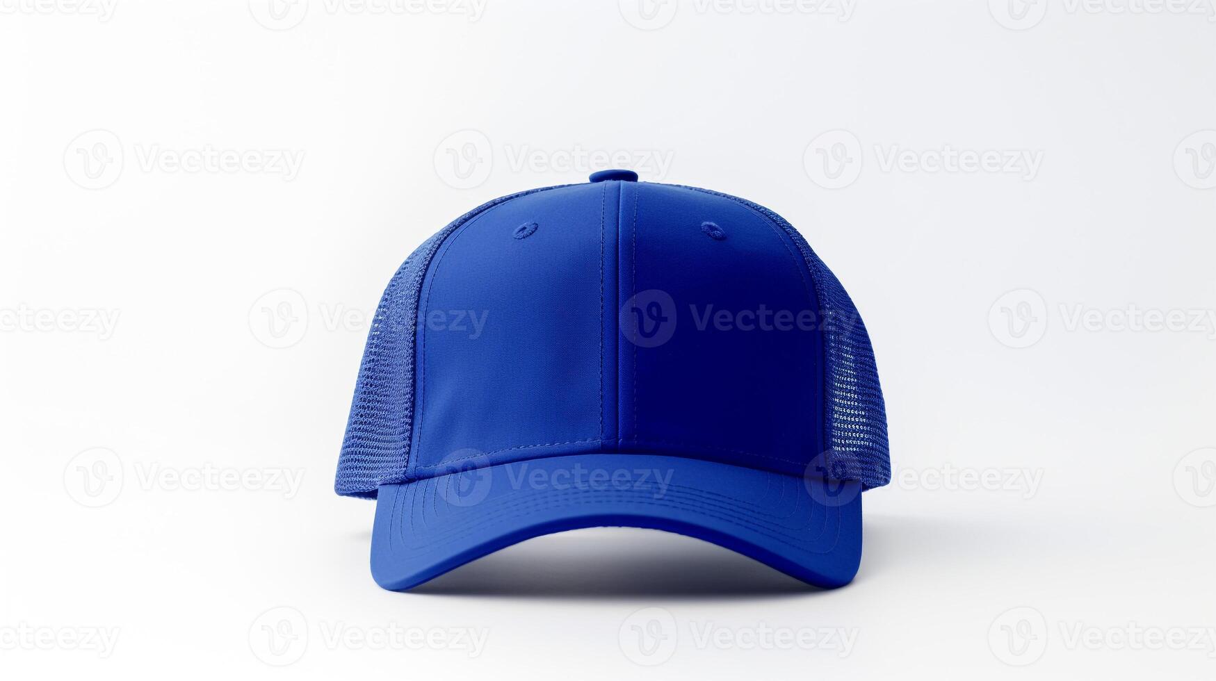 ai generado foto de real azul camionero gorra aislado en blanco antecedentes. ai generado