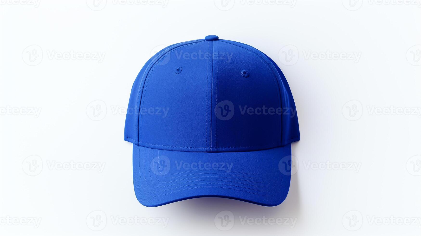 AI generated Photo of Royal Blue Fitted Cap isolated on white background. AI Generated