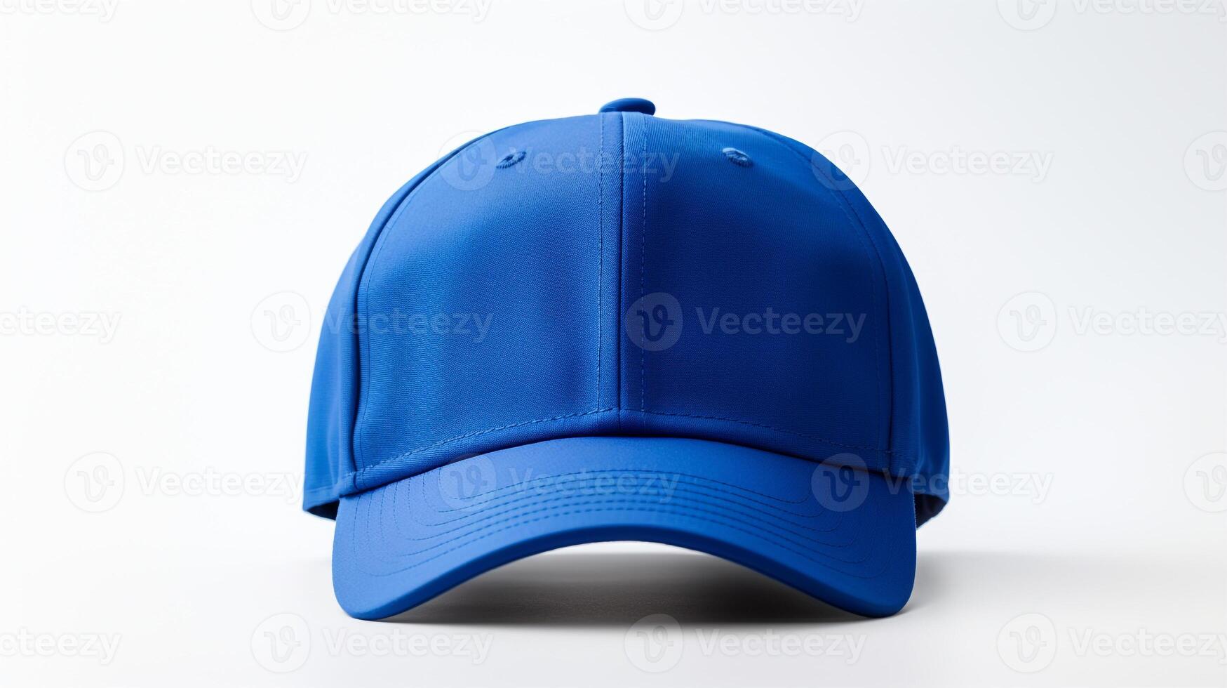 AI generated Photo of Royal Blue Fitted Cap isolated on white background. AI Generated