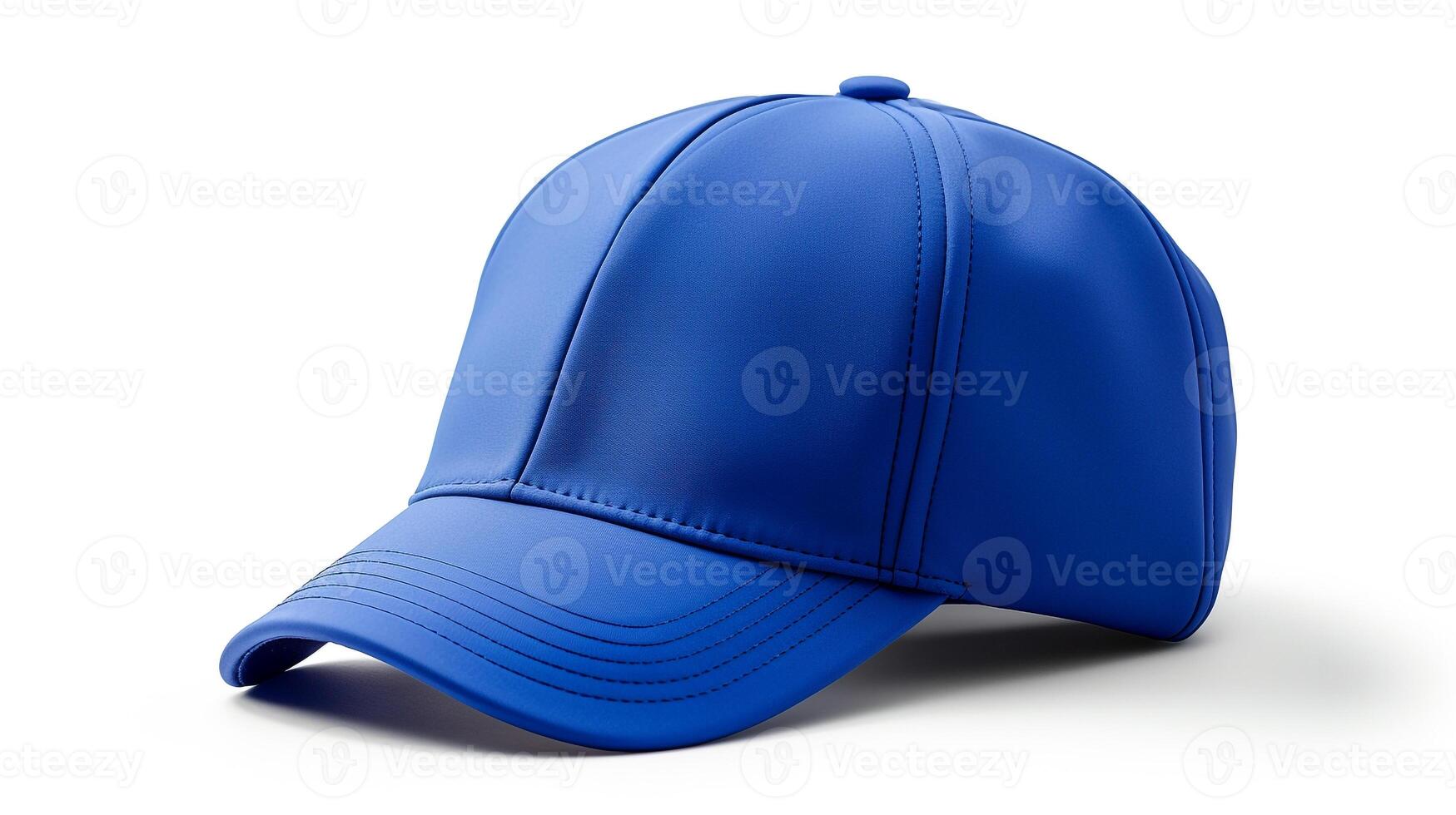 AI generated Photo of Royal Blue Cycling Cap isolated on white background. AI Generated