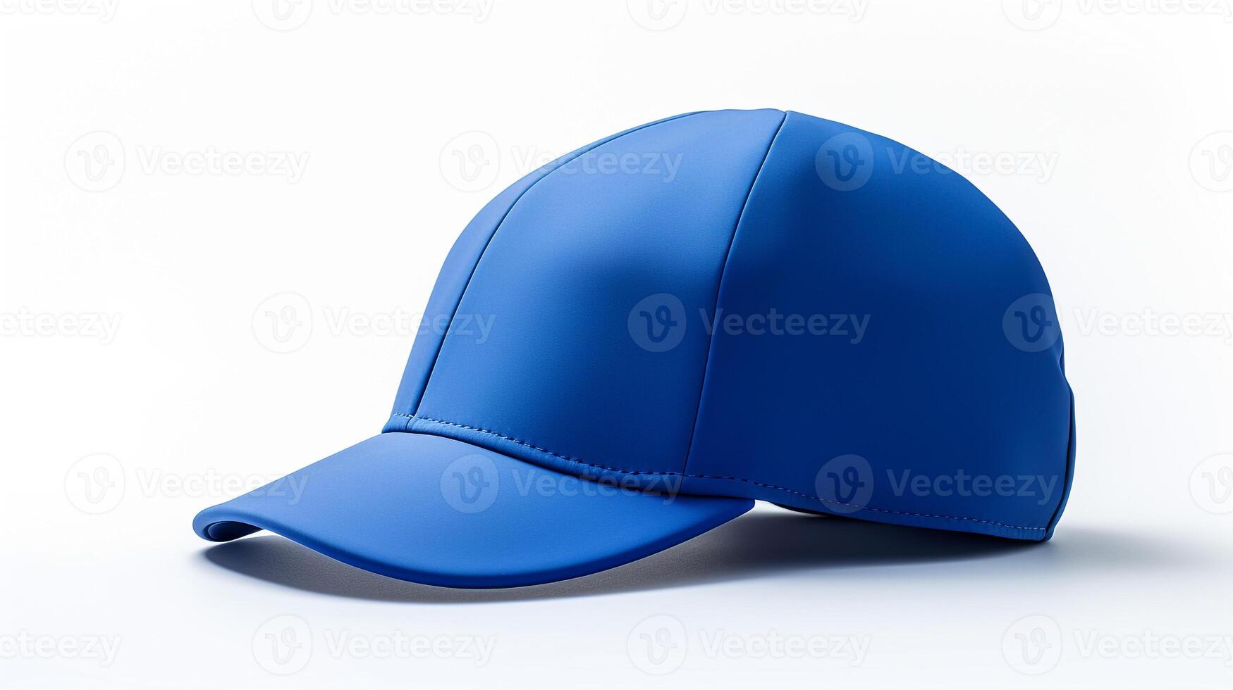 AI generated Photo of Royal Blue Cycling Cap isolated on white background. AI Generated