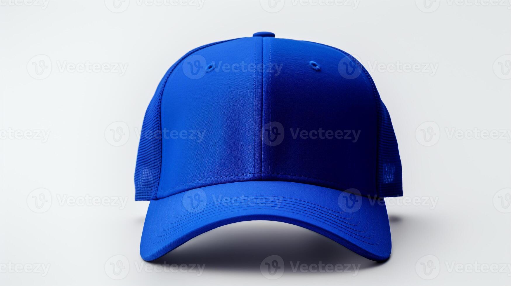 ai generado foto de real azul camionero gorra aislado en blanco antecedentes. ai generado