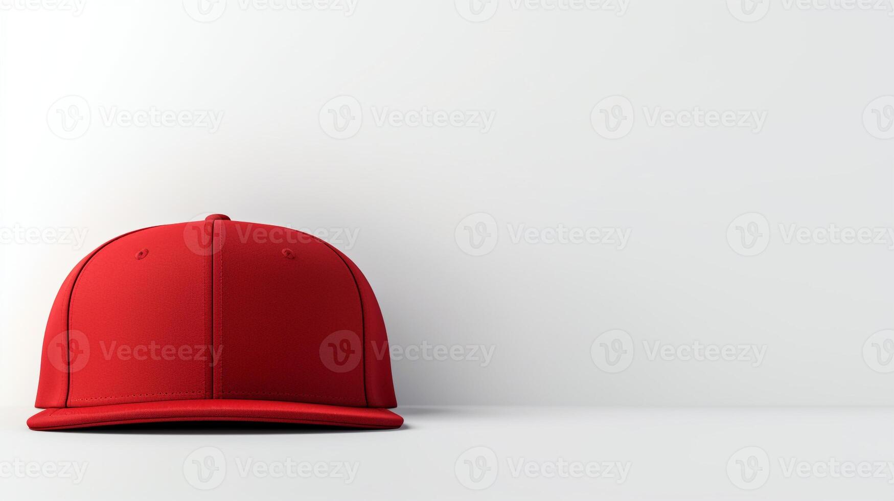 AI generated Photo of Red Snapback isolated on white background. AI Generated