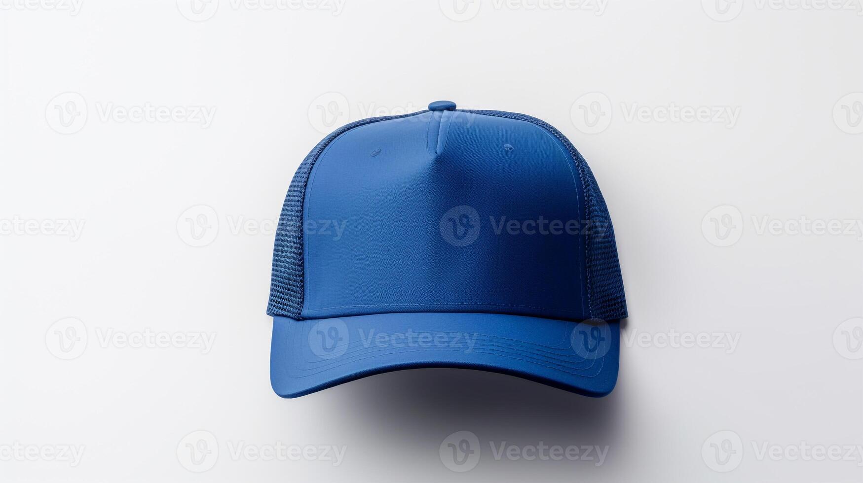 ai generado foto de real azul camionero gorra aislado en blanco antecedentes. ai generado