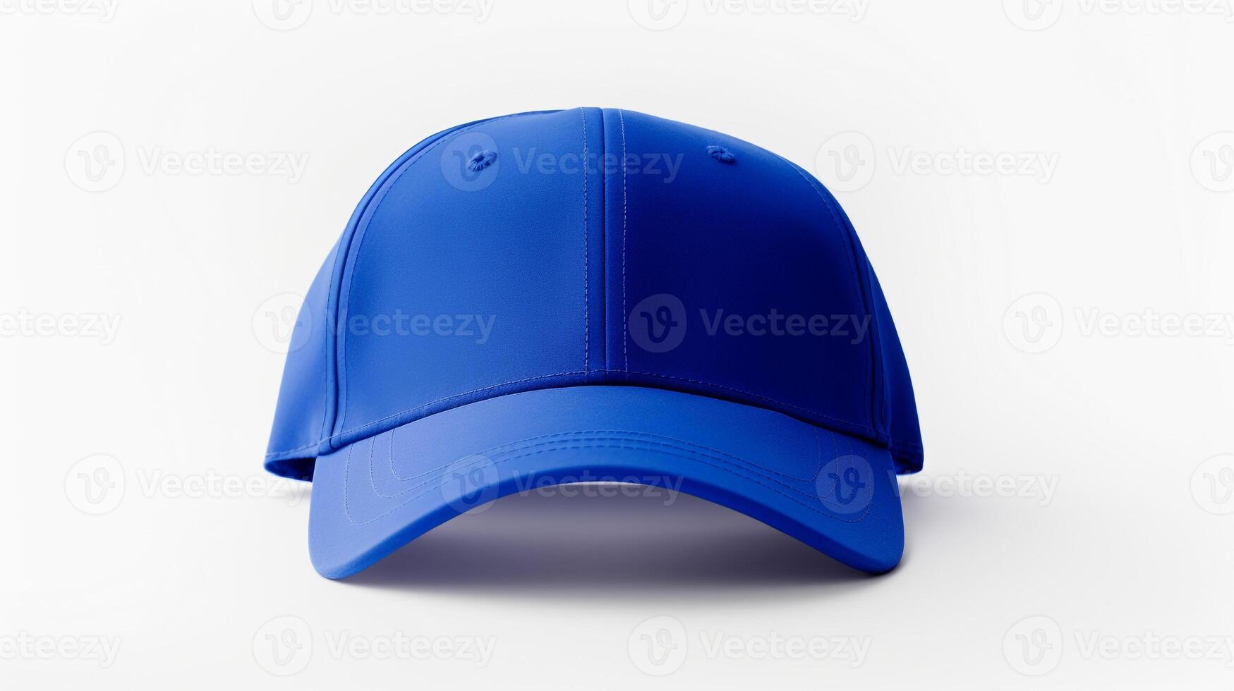 AI generated Photo of Royal Blue Cycling Cap isolated on white background. AI Generated