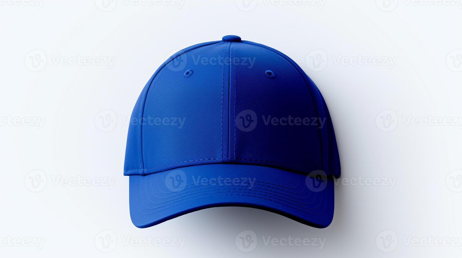 AI generated Photo of Royal Blue Fitted Cap isolated on white background. AI Generated