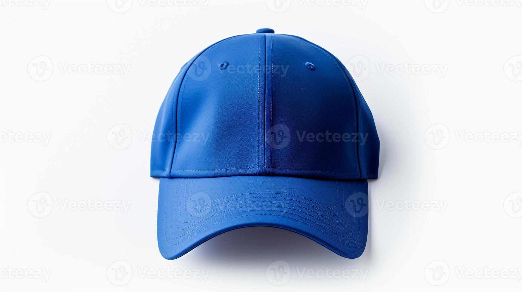 ai generado foto de real azul béisbol gorra aislado en blanco antecedentes. ai generado