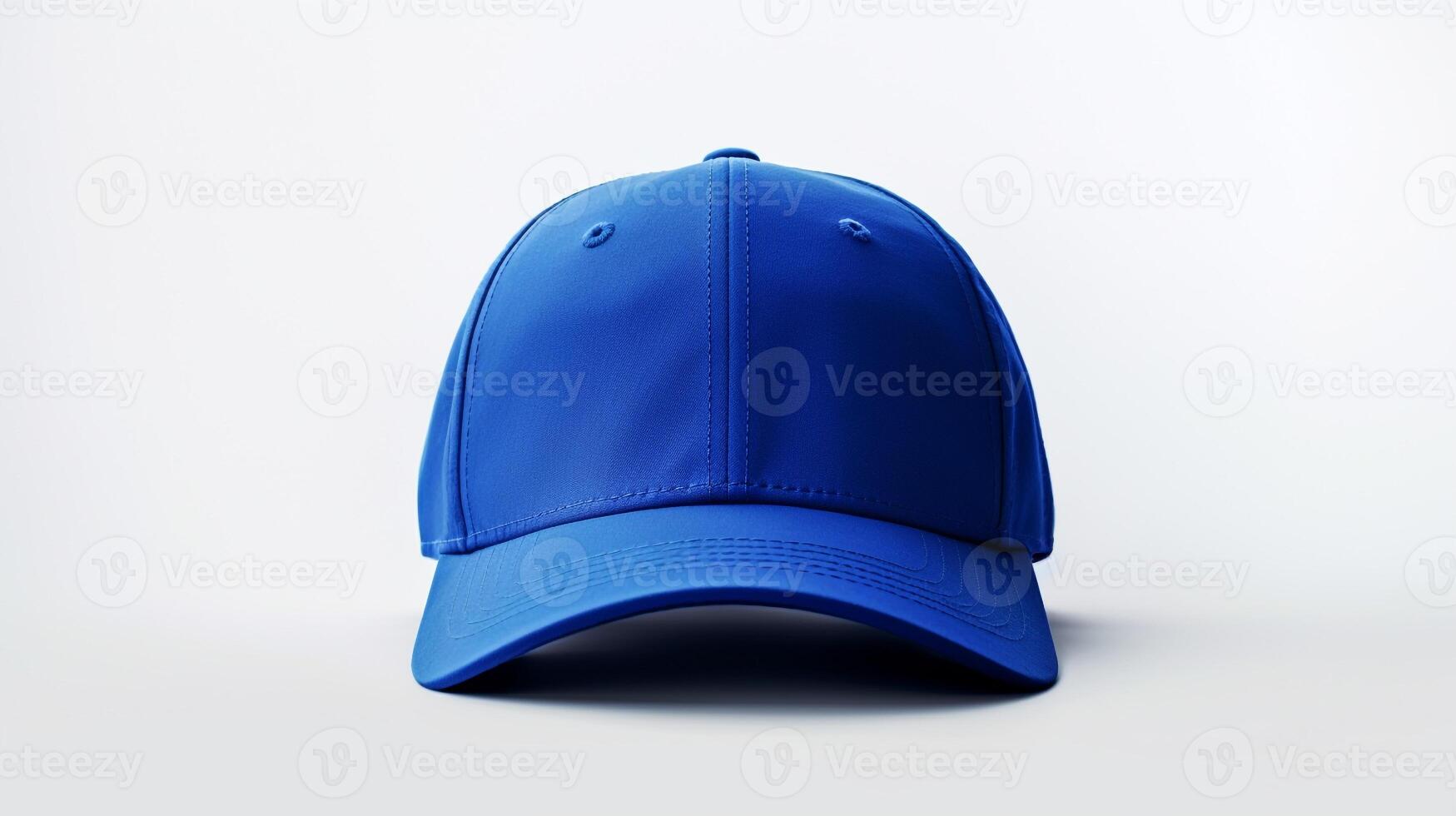 ai generado foto de real azul béisbol gorra aislado en blanco antecedentes. ai generado