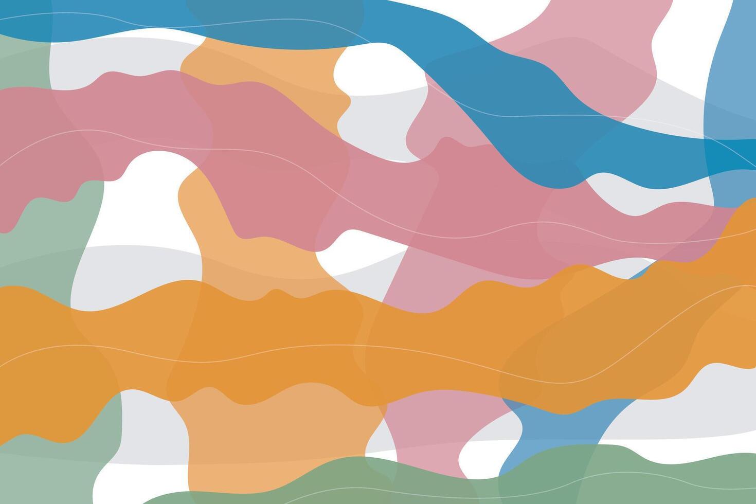 Background collection minimalist colors with wave lines vector