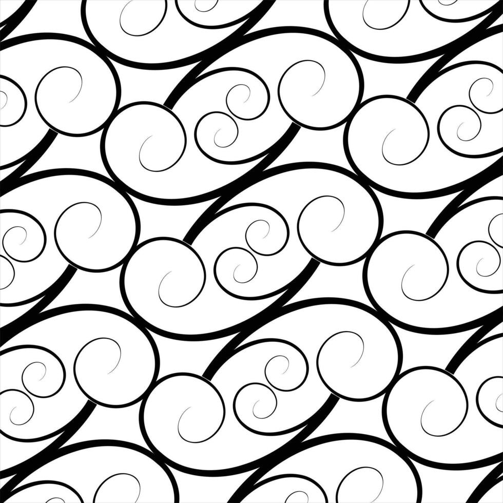 seamless pattern with black line and circles vector