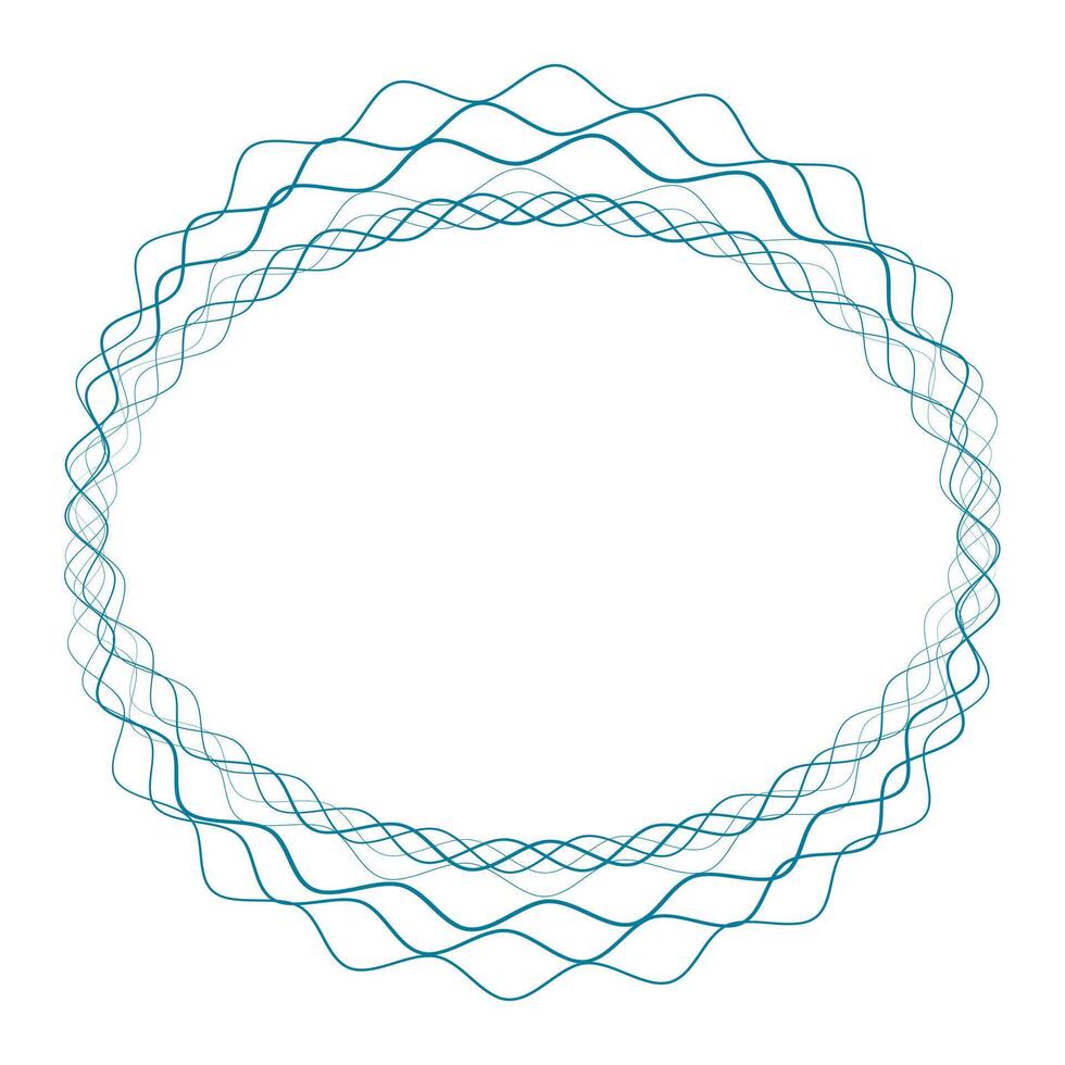 chain circle frame made of wire vector