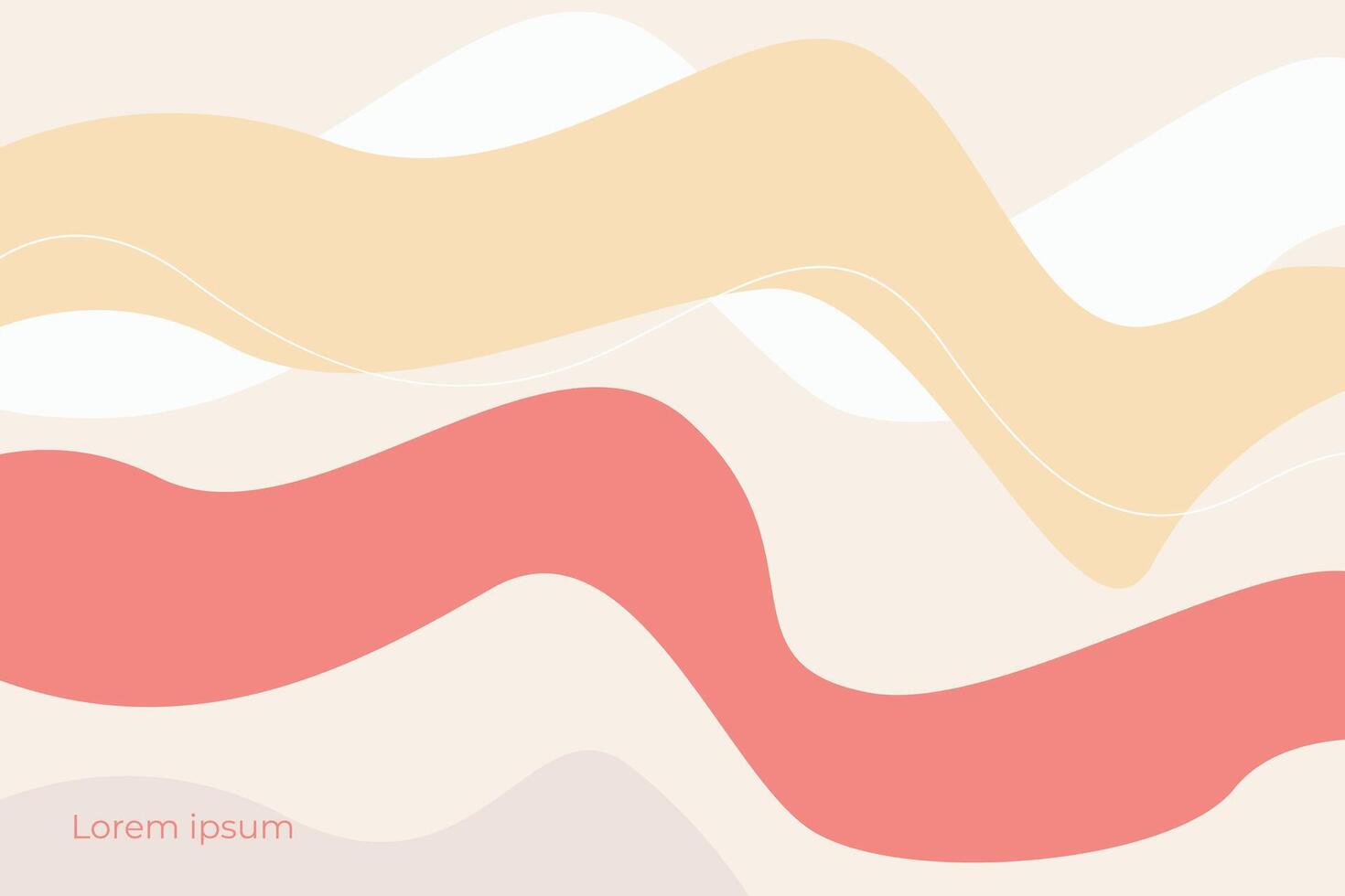 Background collection minimalist colors with wave lines vector