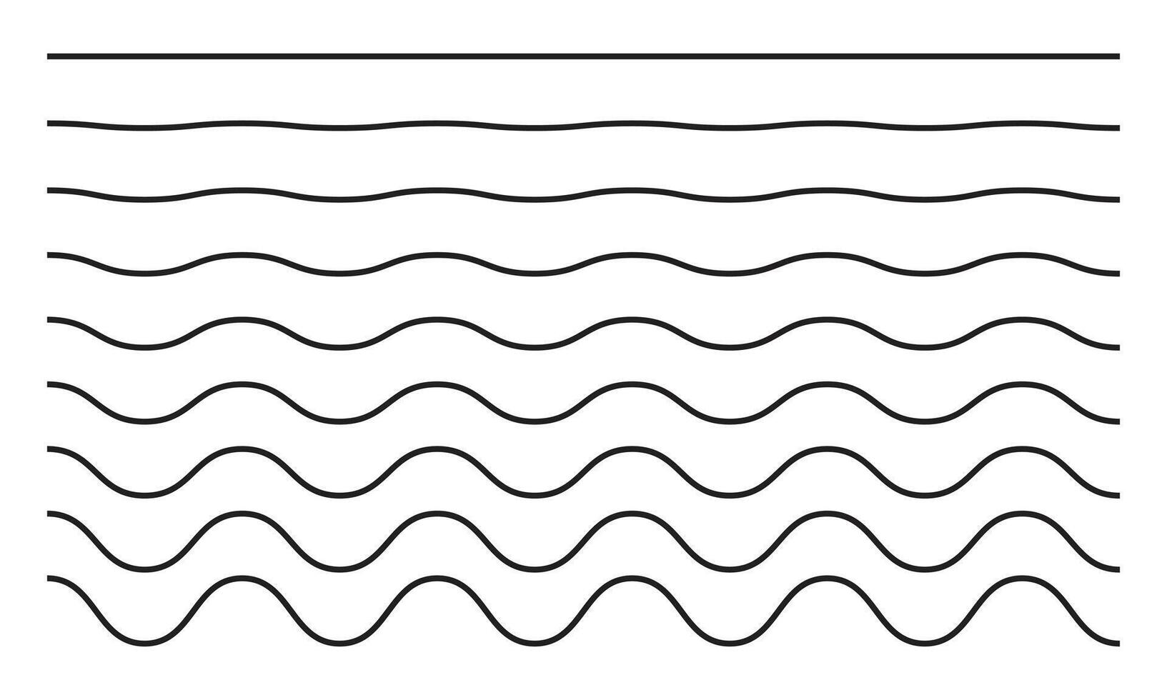lines and waves set collection vector