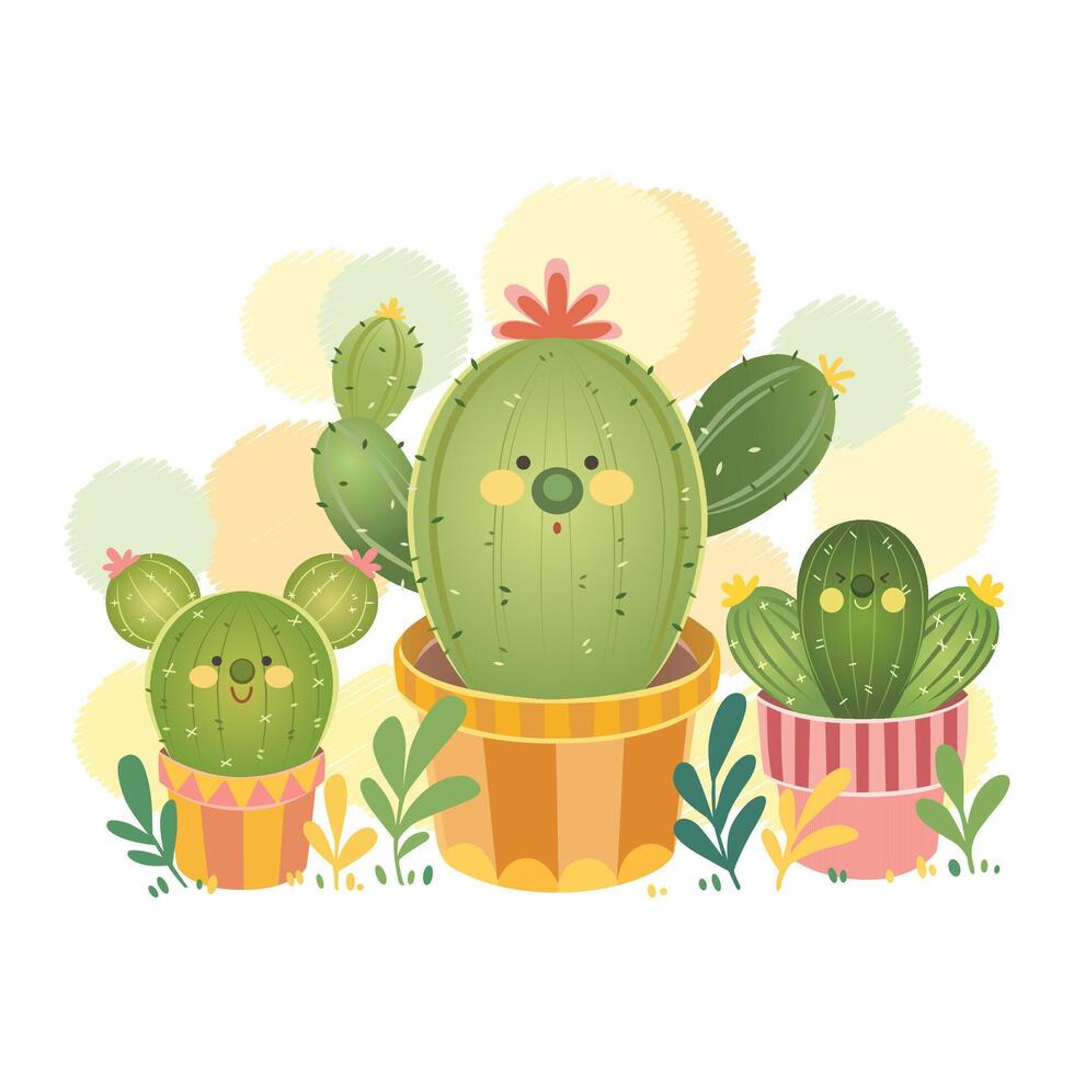 Vector Illustration of Cactus plants