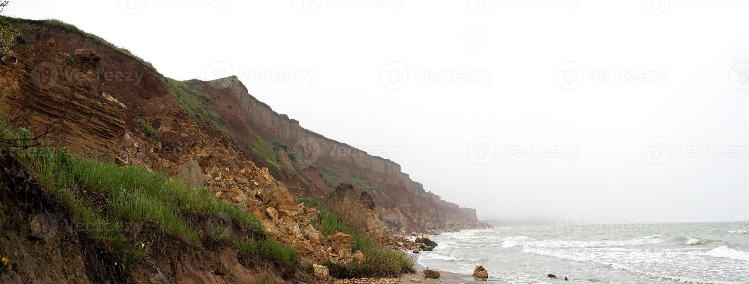 hermosa panorámico paisaje mar línea costera foto