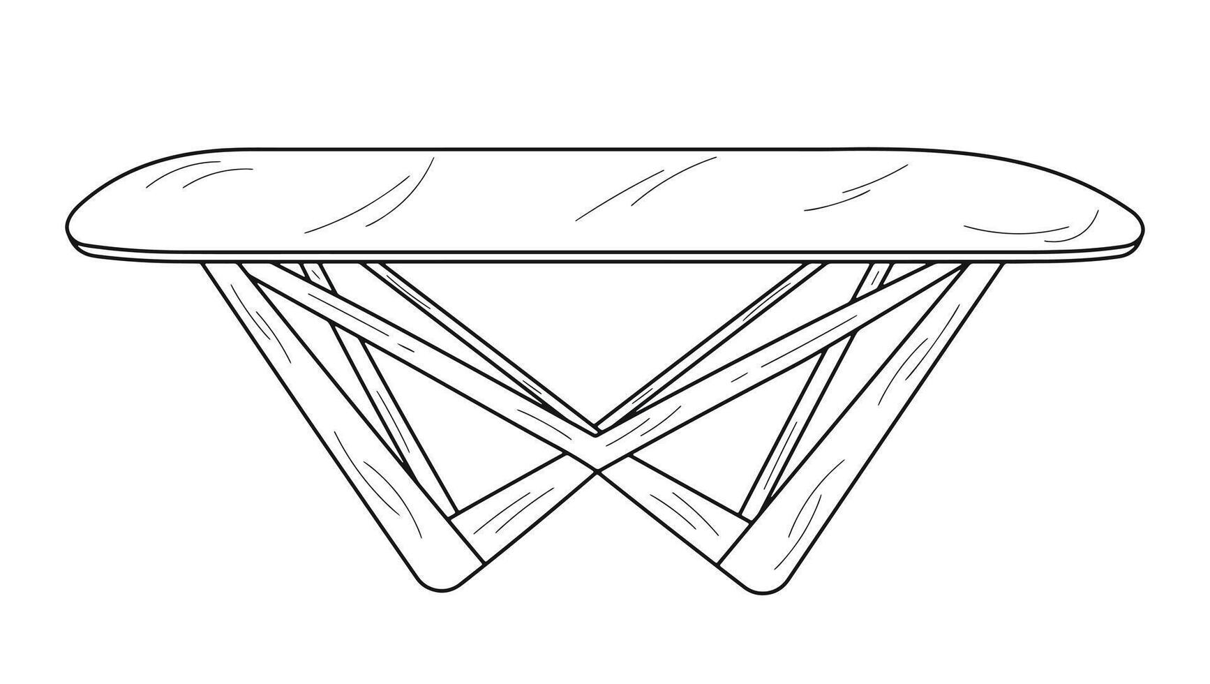 Holiday table sketch, isolated vector