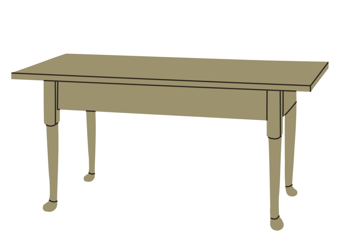 Image of desktop on supports, isolated vector