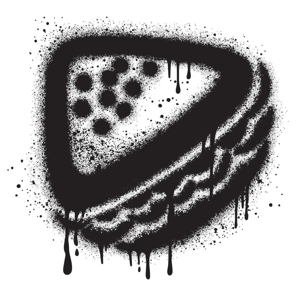 sandwich graffiti with black spray paint. vector illustration.