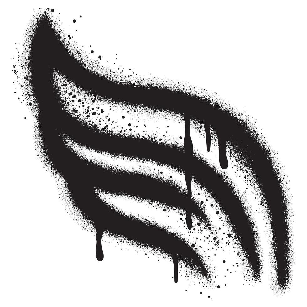 Spray Painted Graffiti wings Sprayed isolated with a white background. vector