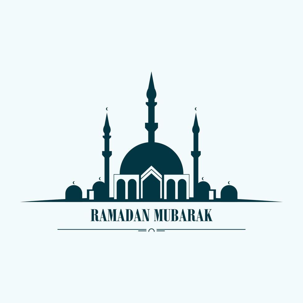 Ramadán moderno mezquita islámico logo icono concepto vector diseño