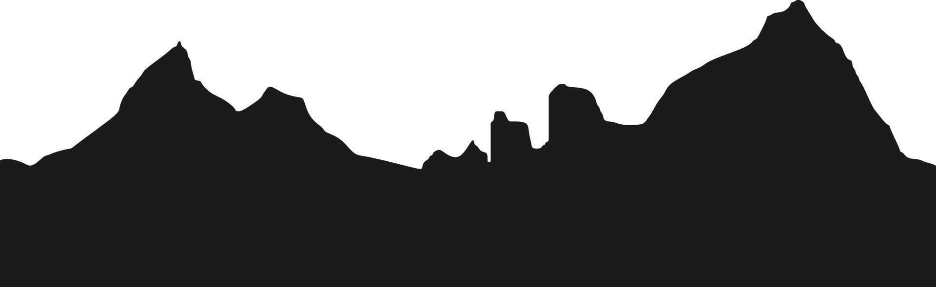 Mountain Range Silhouette vector