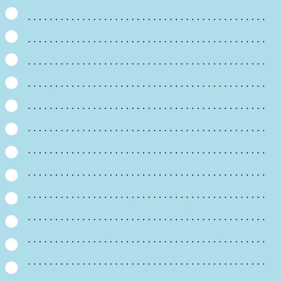 Blue Blank Notebook Page vector