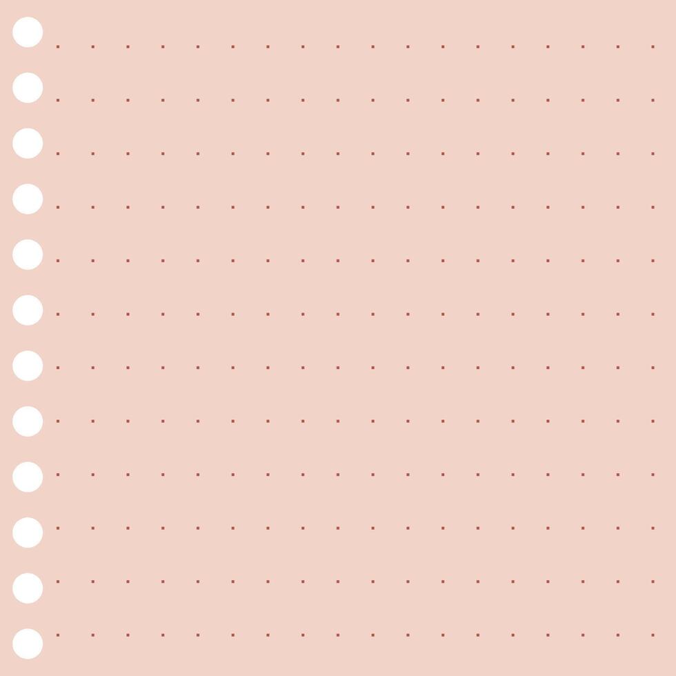 Peach Blank Notebook Page vector