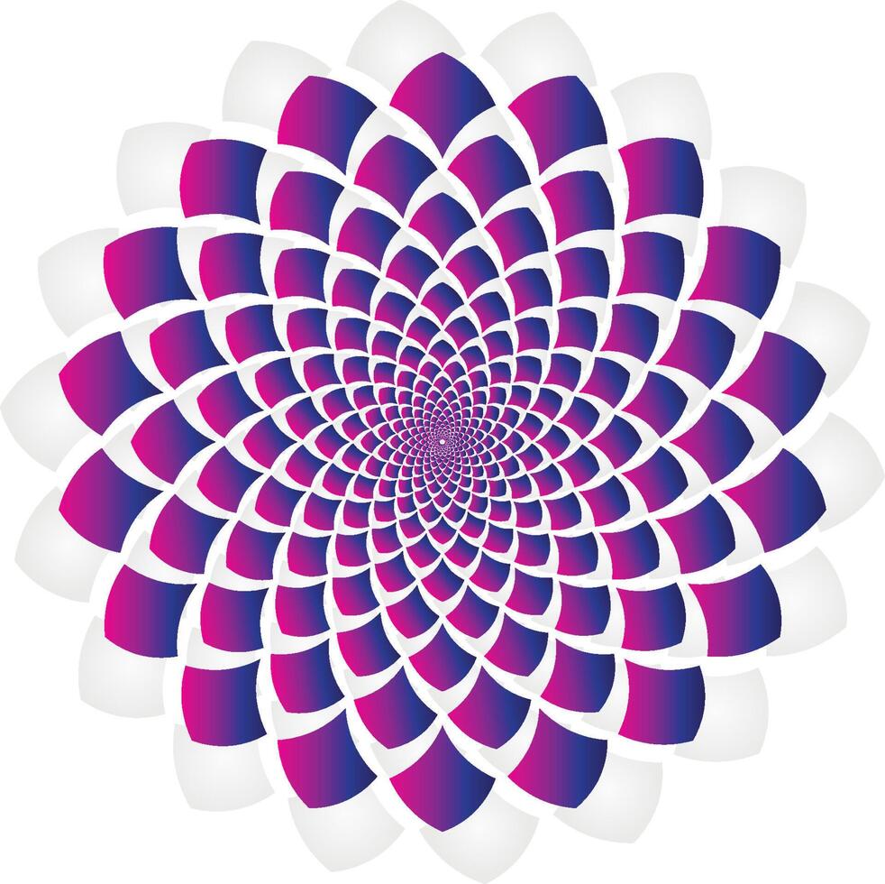 Spiral Flower using the Distort and Transform effect vector