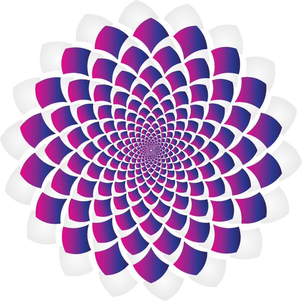 Spiral Flower using the Distort and Transform effect vector