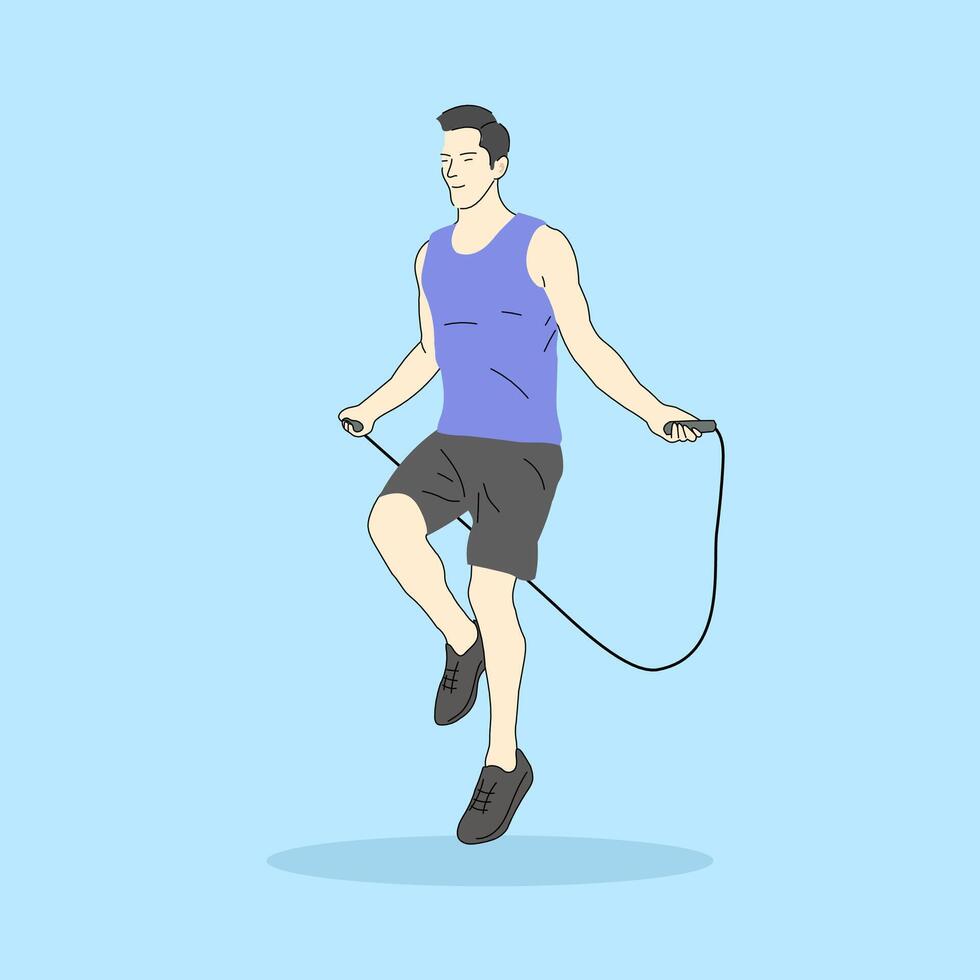 Free vector illustration skipping rope concept