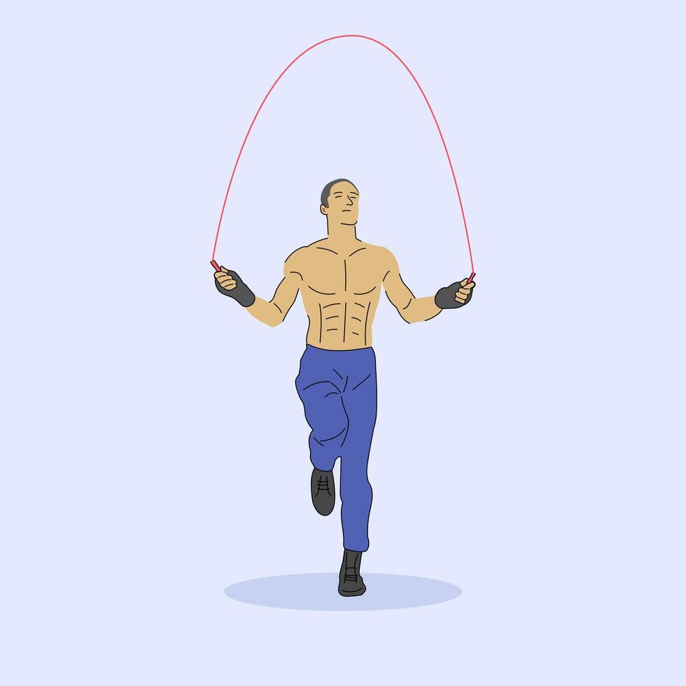 Free vector illustration skipping rope concept