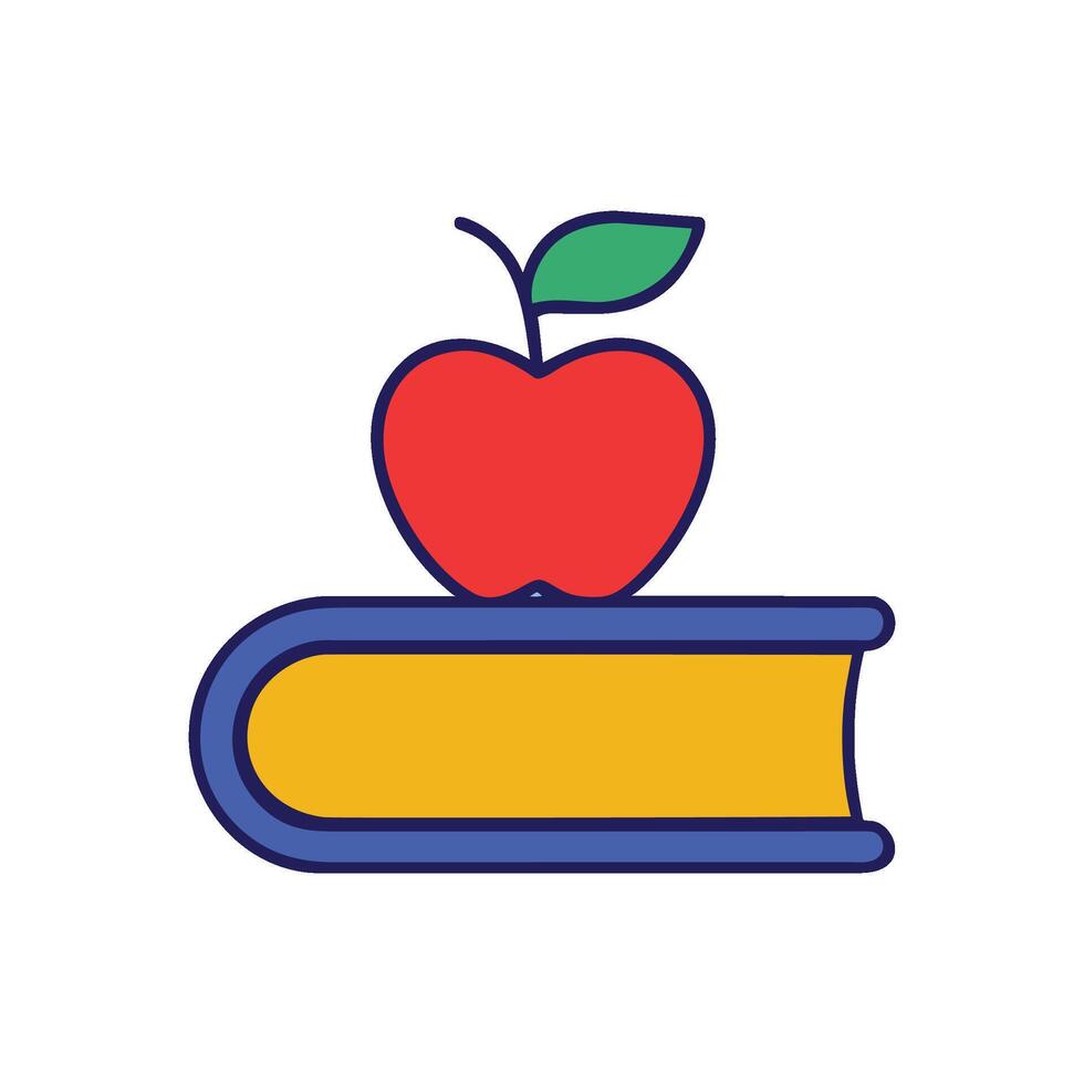 Education icon graphic illustration with flat color style vector