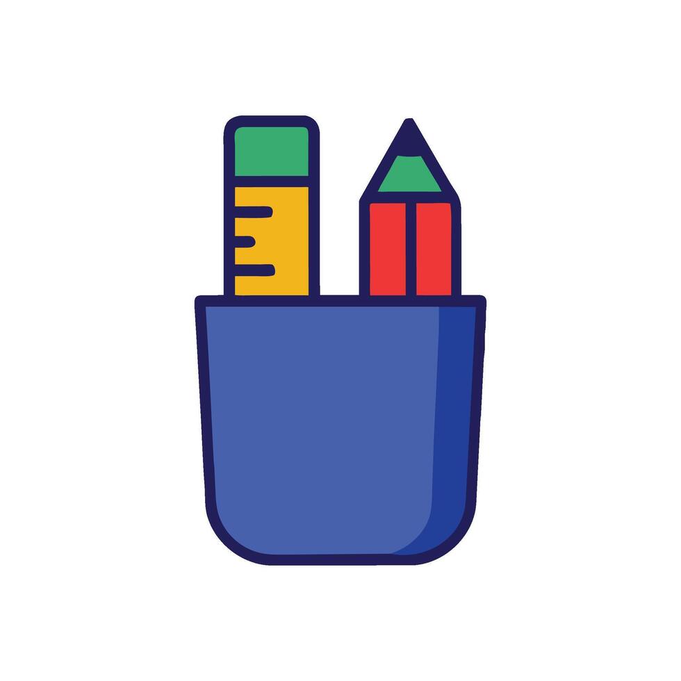 educación icono gráfico ilustración con plano color estilo vector