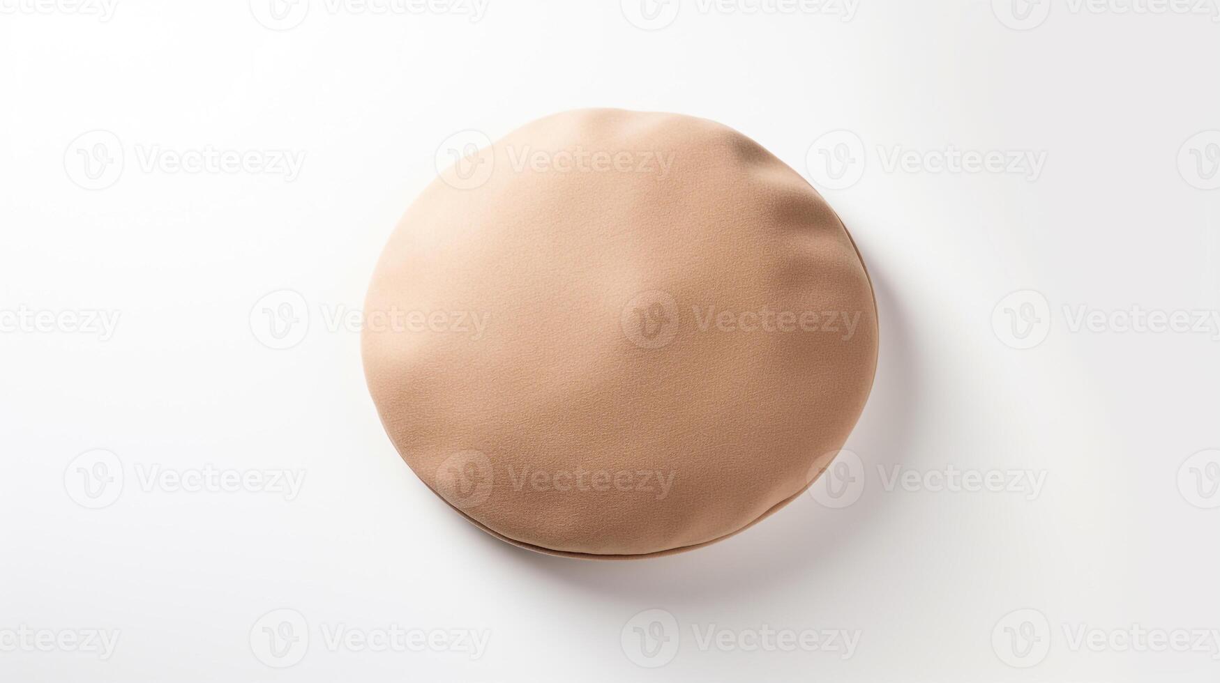 AI generated Photo of Beige Beret Hat isolated on white background. AI Generated