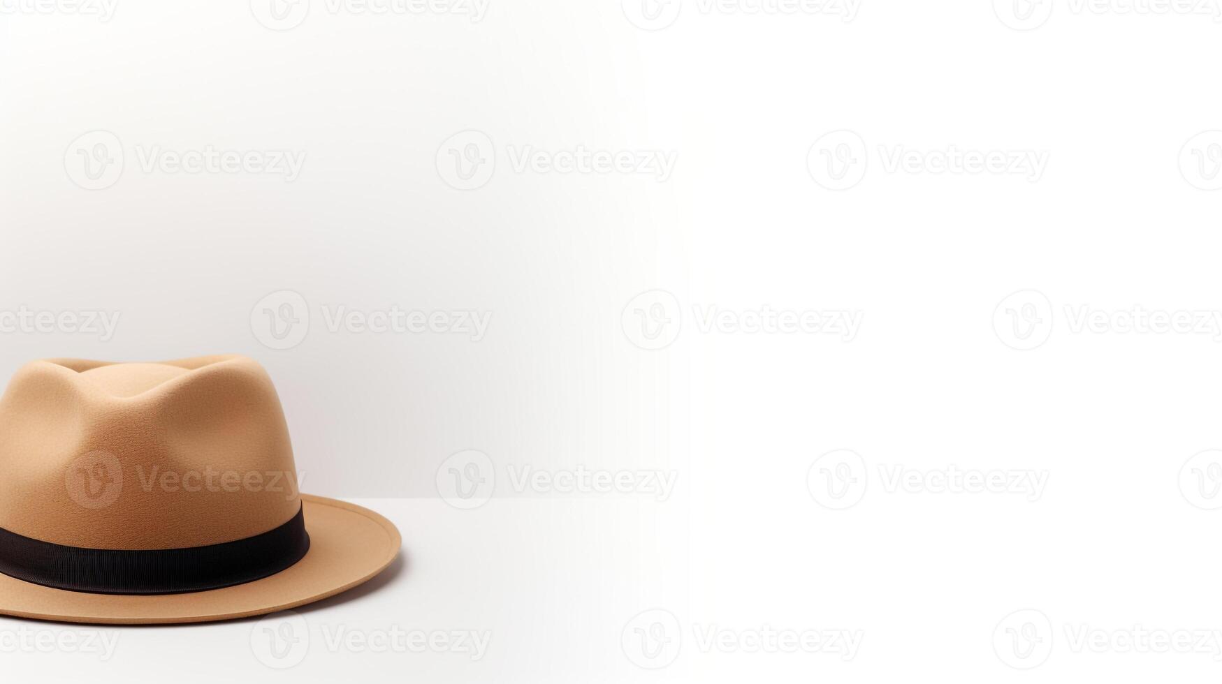 ai generado foto de beige jugador de bolos sombrero aislado en blanco antecedentes. ai generado