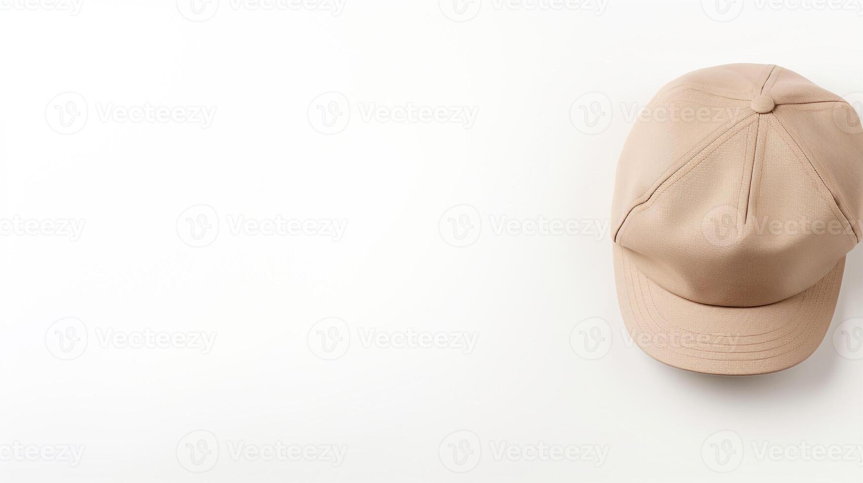 ai generado foto de beige vendedor de periódicos gorra aislado en blanco antecedentes. ai generado