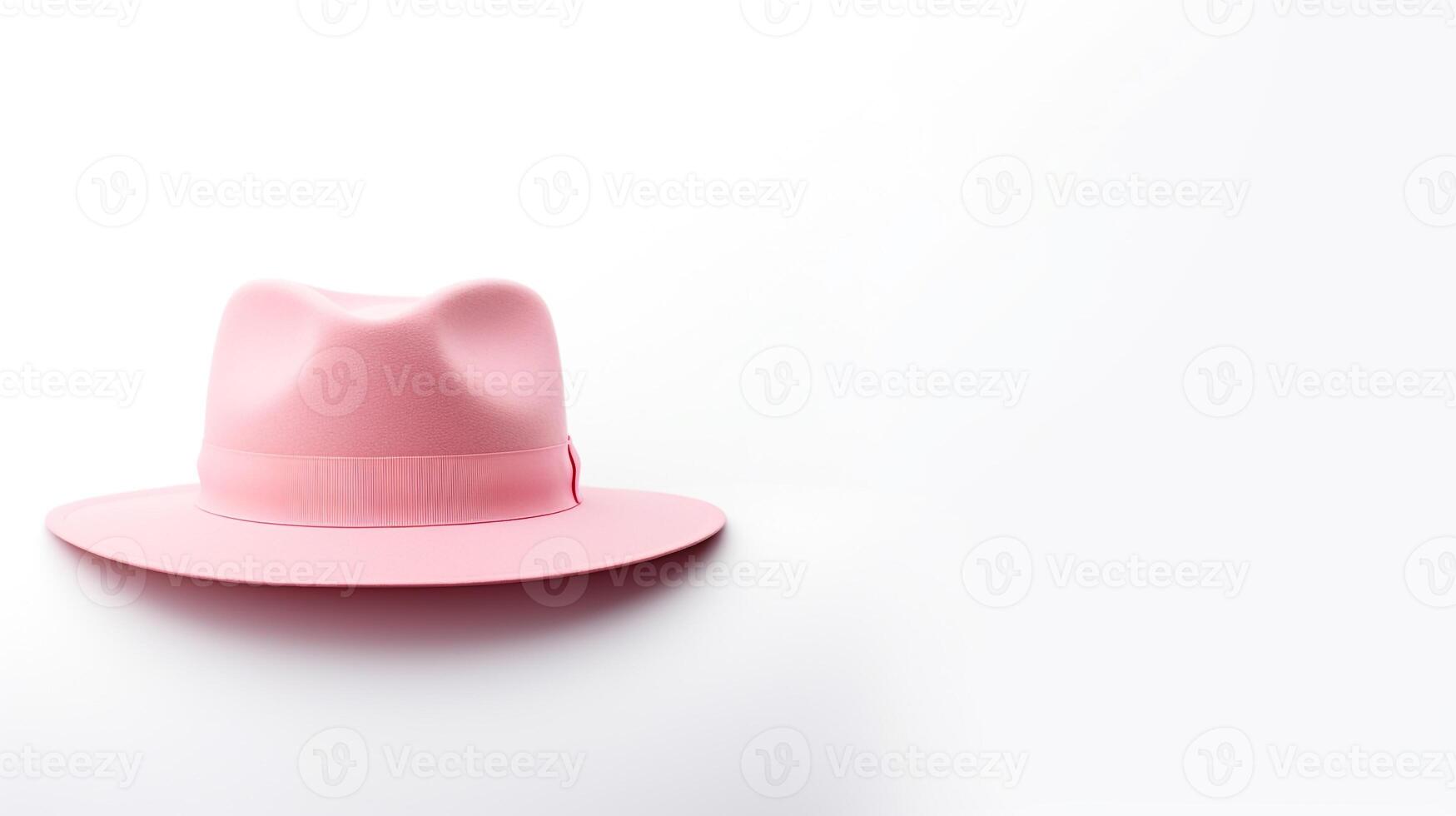 AI generated Photo of Pink Panama Hat isolated on white background. AI Generated