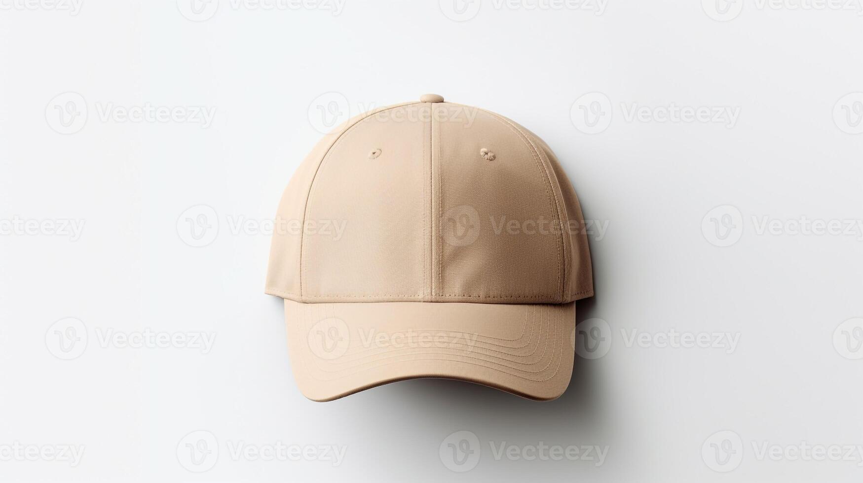 ai generado foto de beige papá gorra aislado en blanco antecedentes. ai generado