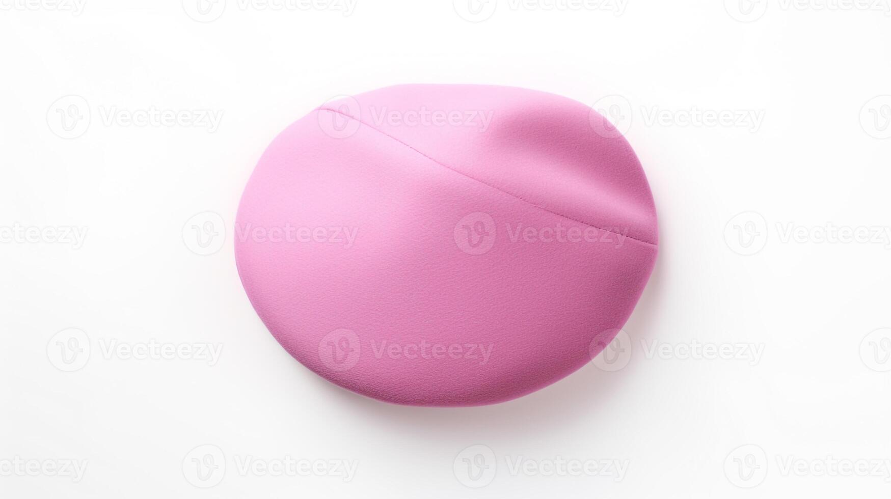 AI generated Photo of Pink Beret Hat isolated on white background. AI Generated