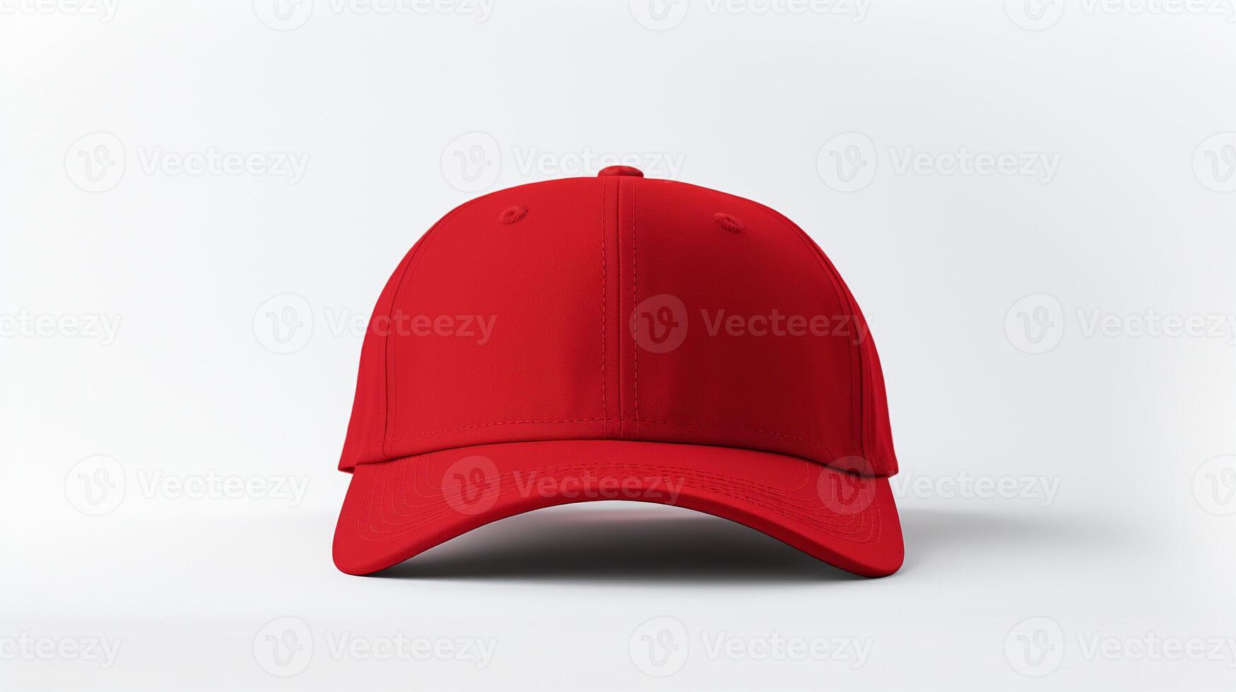 ai generado foto de rojo béisbol gorra aislado en blanco antecedentes. ai generado